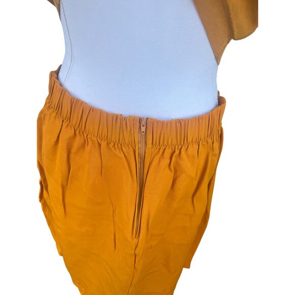 Vintage Women's Crop Blouse & Skirt Set Yellow Size Medium - Picture 4 of 6